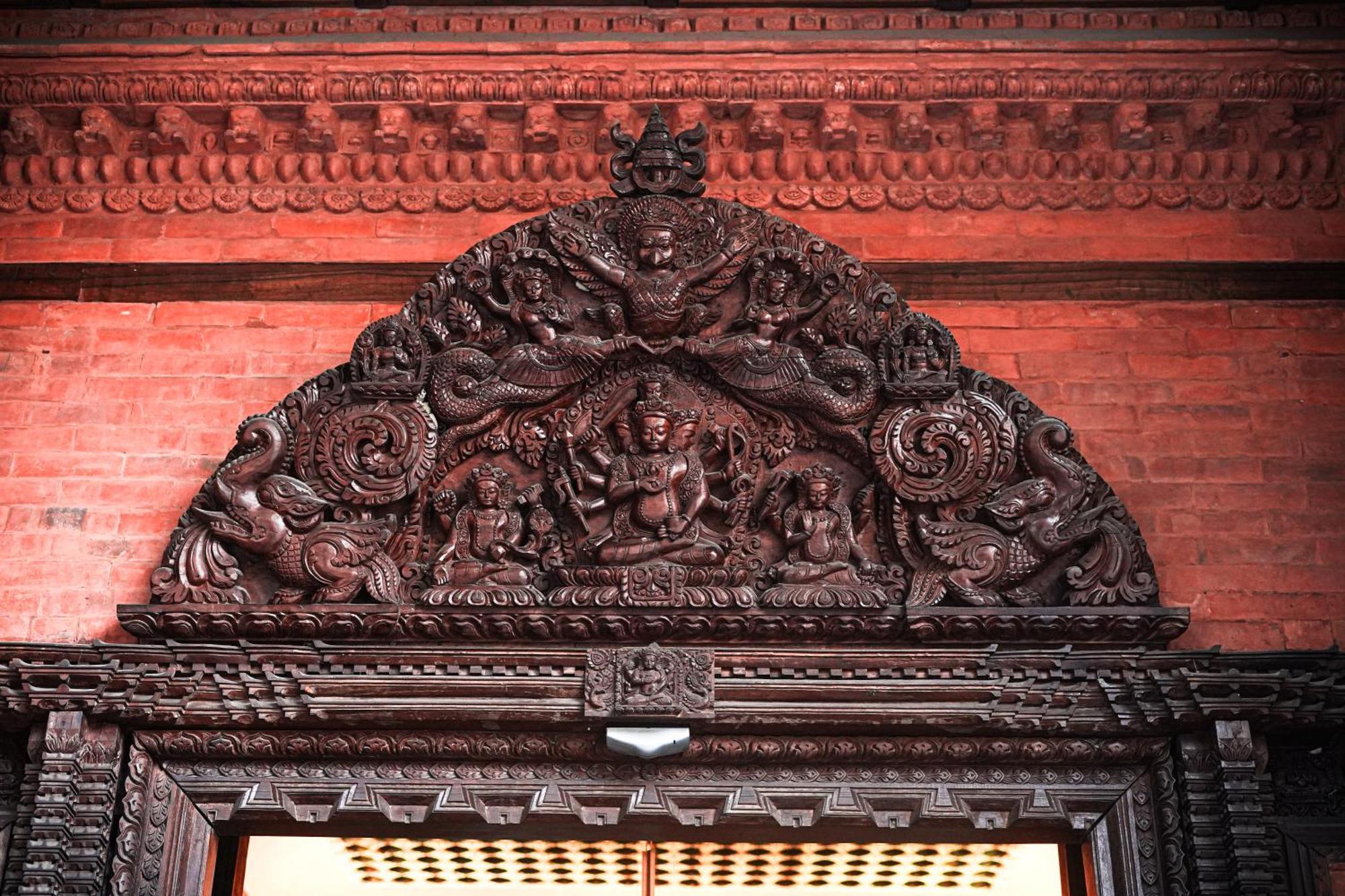 Basera Boutique Hotel Katmandu Eksteriør bilde The lintel of the door of the temple